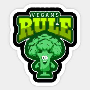 Vegans Rule Sticker